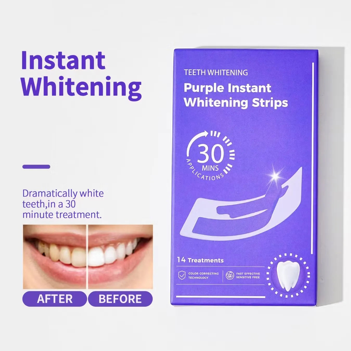 NASA CARE Purple Teeth Whitening Strips