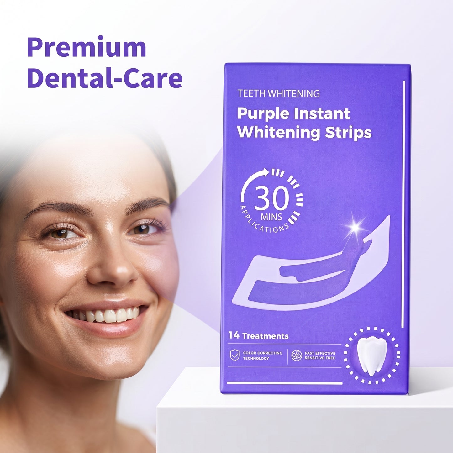 NASA CARE Purple Teeth Whitening Strips