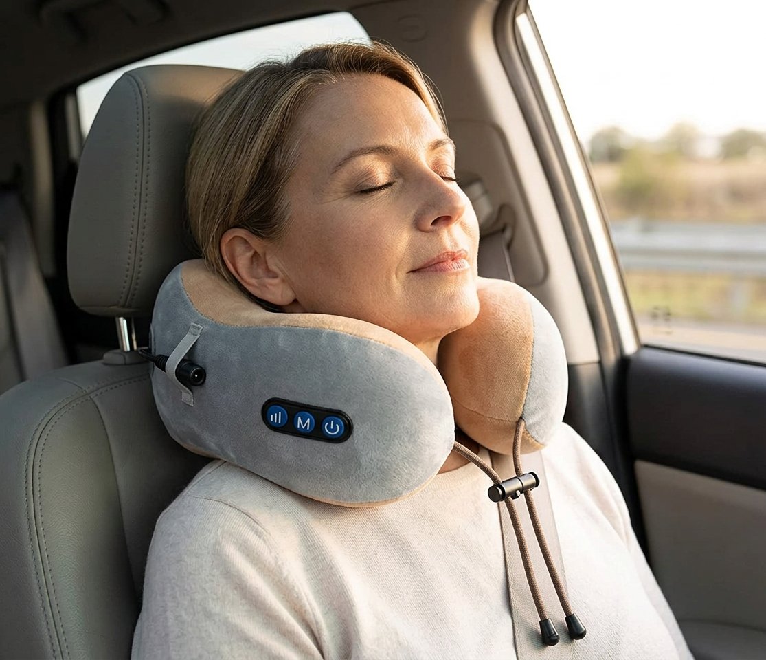 Rechargeable Neck Massager – U-Shaped Cervical & Shoulder Relief Pillow