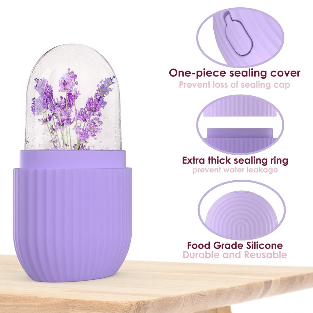 NASA Care Reusable Facial Ice Roller | Premium Silicone Ice Globe for Skincare & Facial Massage