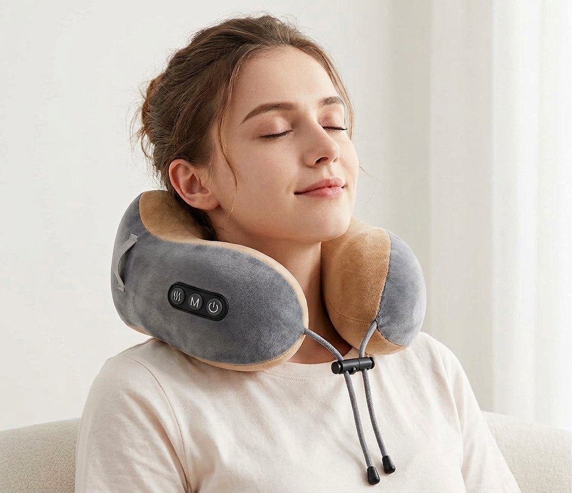 Rechargeable Neck Massager – U-Shaped Cervical & Shoulder Relief Pillow