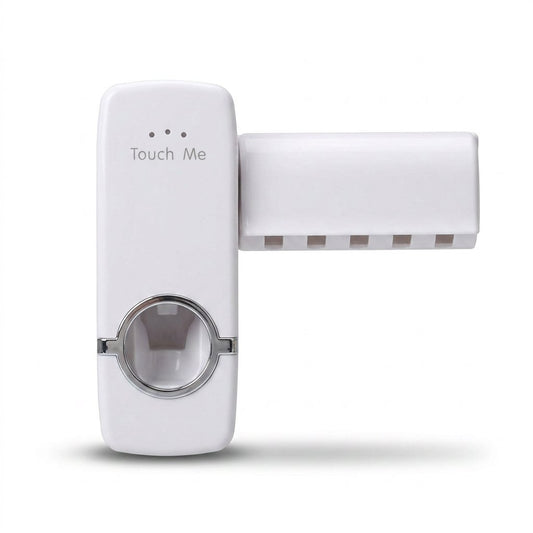 Automatic Toothpaste Dispenser with Toothbrush Holder – Wall-Mounted Bathroom Set